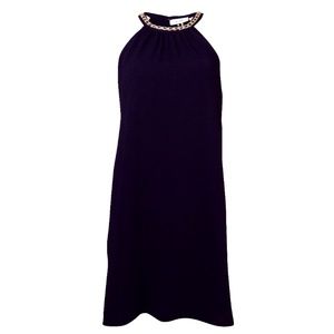 Calvin Klein Gold Chain Halter Dress